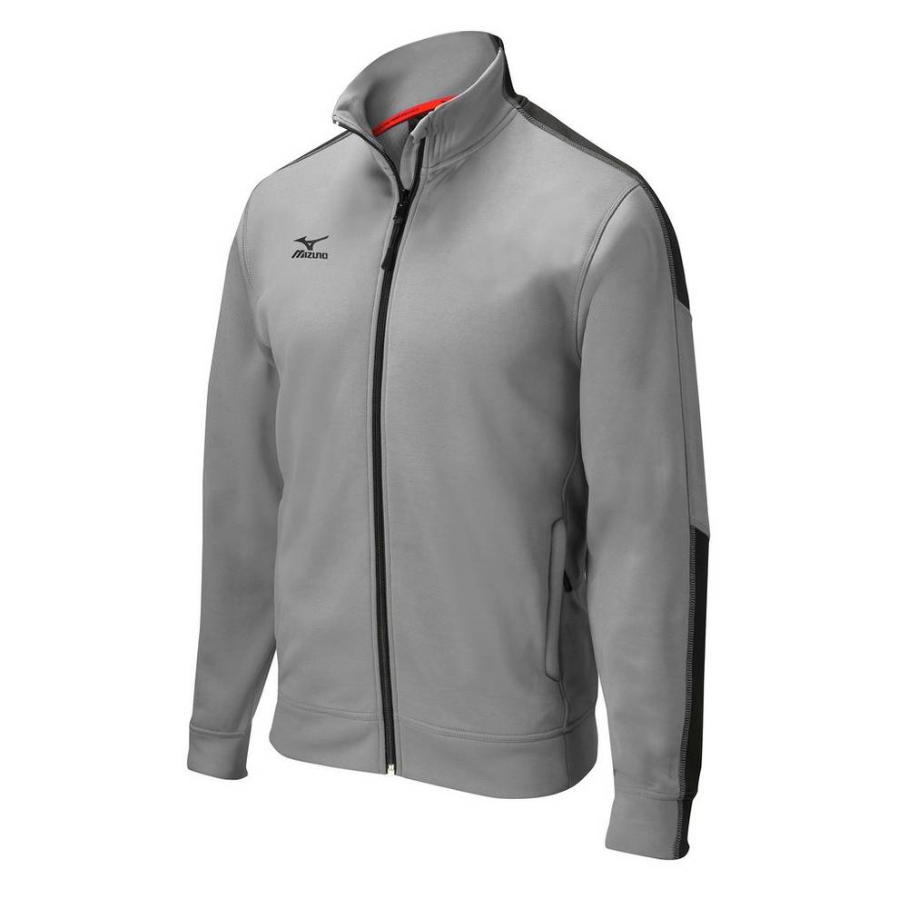 Mizuno Elite Thermal - Erkek Mont - Gri/Siyah Türkiye (DURPLQ-612)